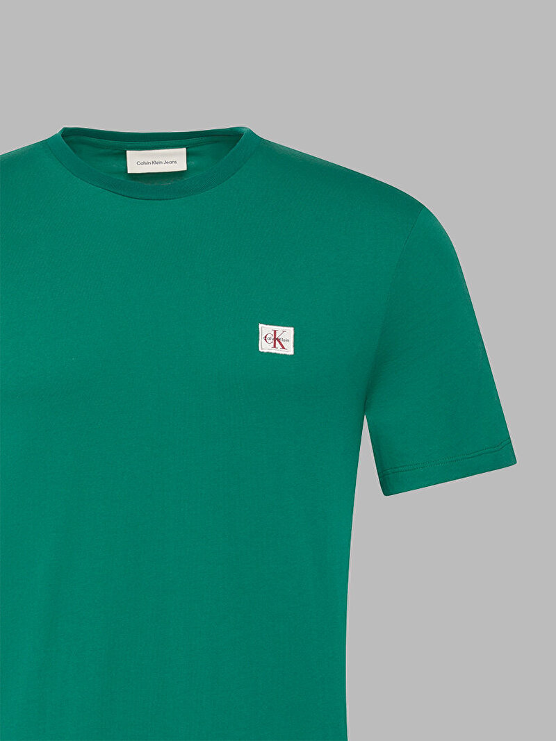 Calvin Klein Yeşil Renkli Erkek Badge 30s Jersey T-shirt