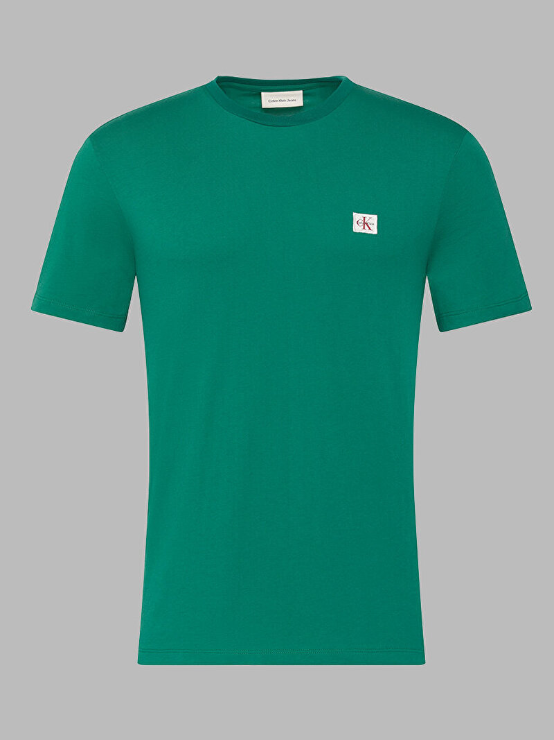 Calvin Klein Yeşil Renkli Erkek Badge 30s Jersey T-shirt