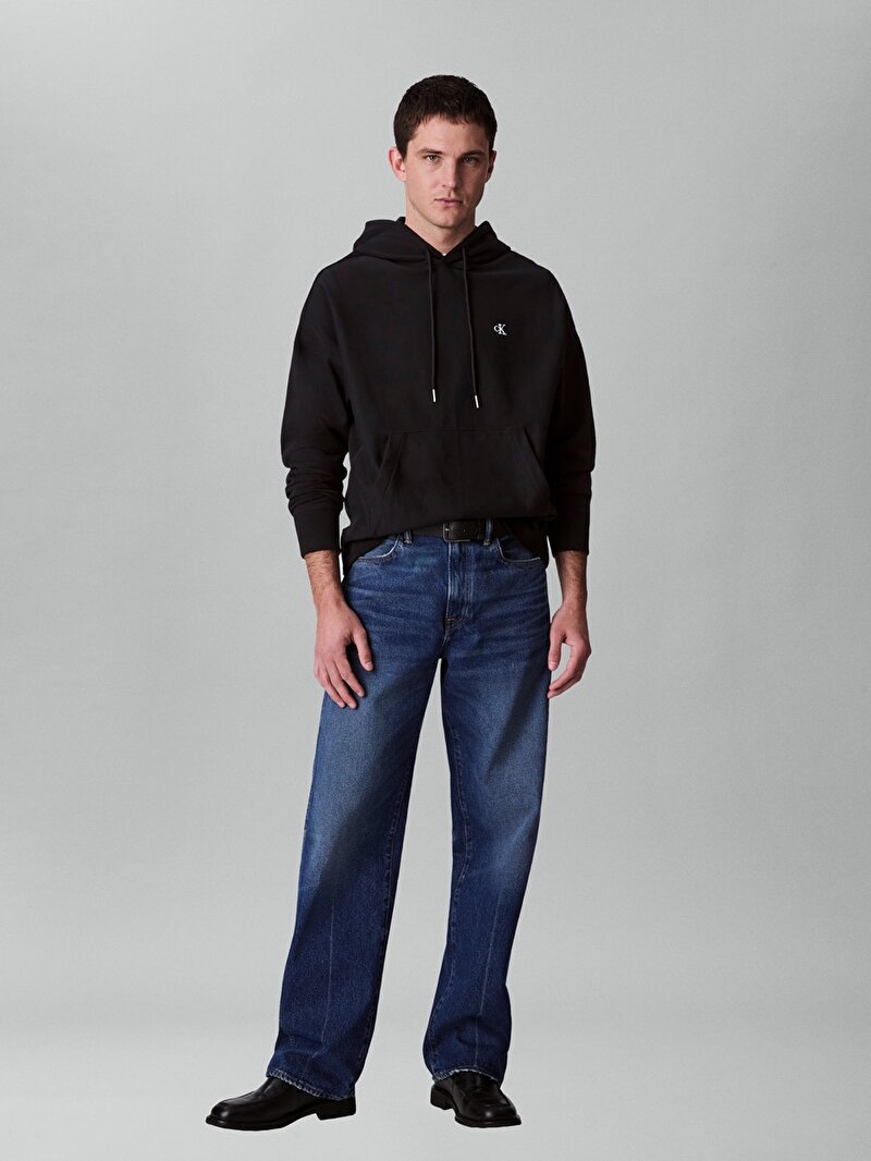 Calvin Klein Siyah Renkli Erkek Premium Terry Monogram Sweatshirt