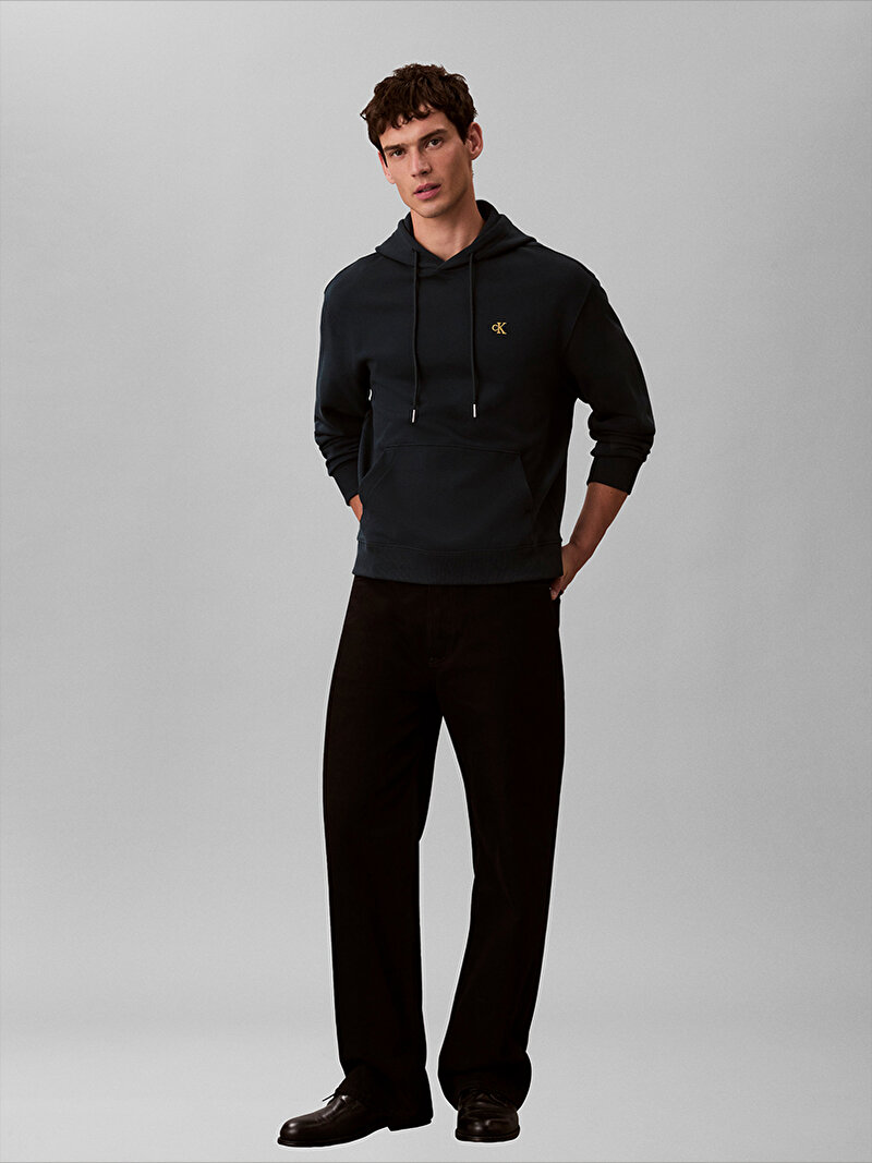 Calvin Klein Lacivert Renkli Erkek 350 Terry Monogram Sweatshirt