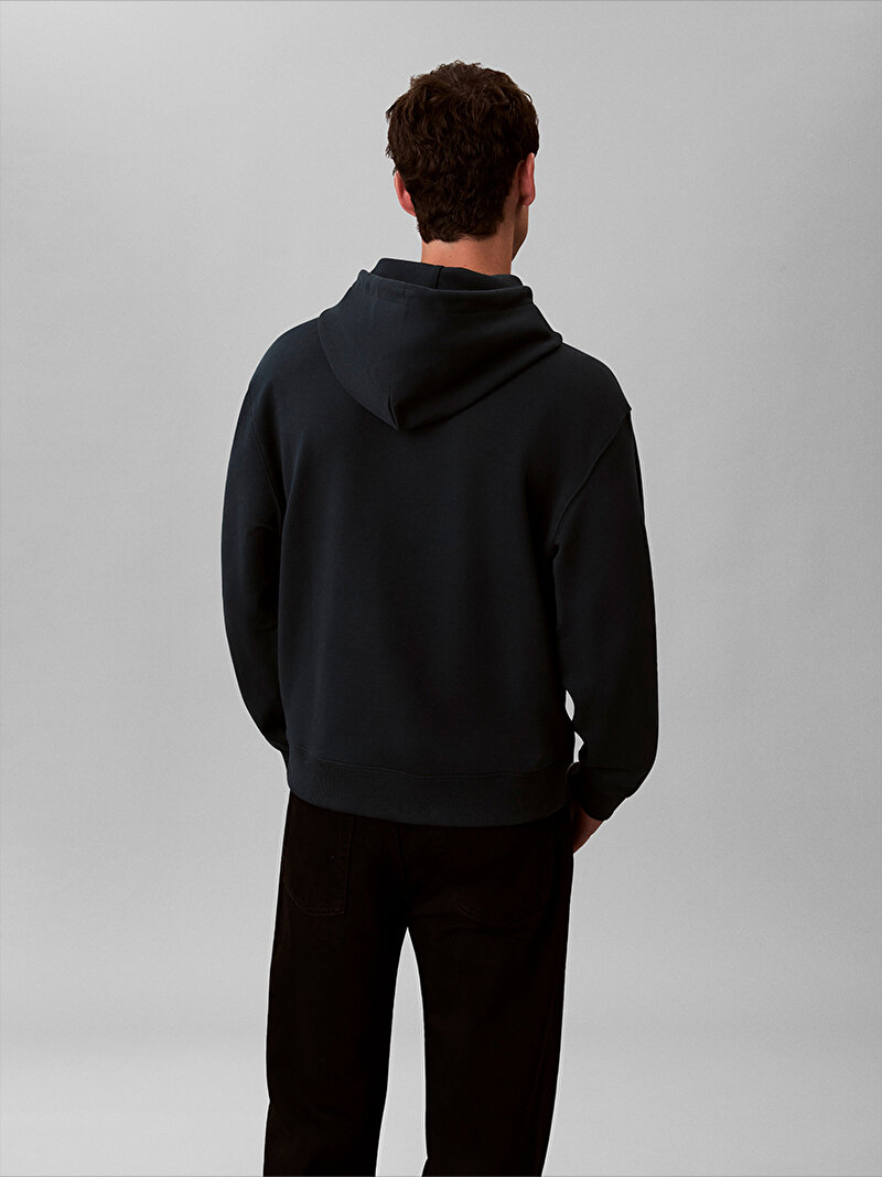 Calvin Klein Lacivert Renkli Erkek 350 Terry Monogram Sweatshirt