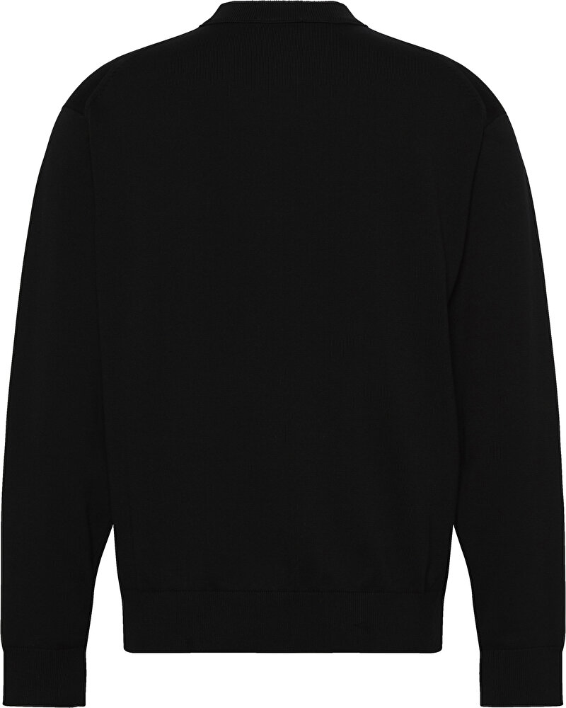 Calvin Klein Siyah Renkli Erkek Cotton Relaxed Kazak