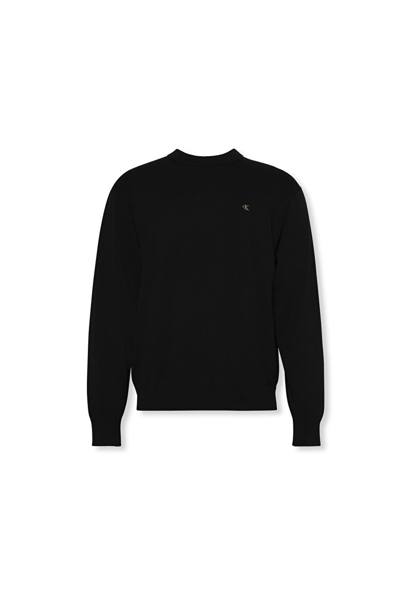 Calvin Klein Siyah Renkli Erkek Cotton Relaxed Kazak