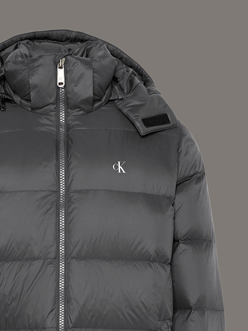 Calvin Klein Siyah Renkli Erkek Naylon Zip Mont