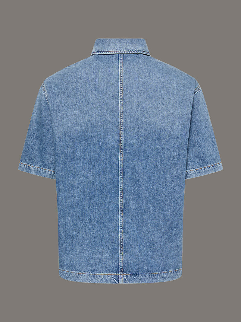 Calvin Klein Mavi Renkli Erkek Nile Blue Denim Gömlek