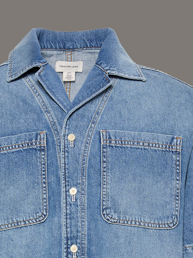 Calvin Klein Mavi Renkli Erkek Nile Blue Denim Gömlek