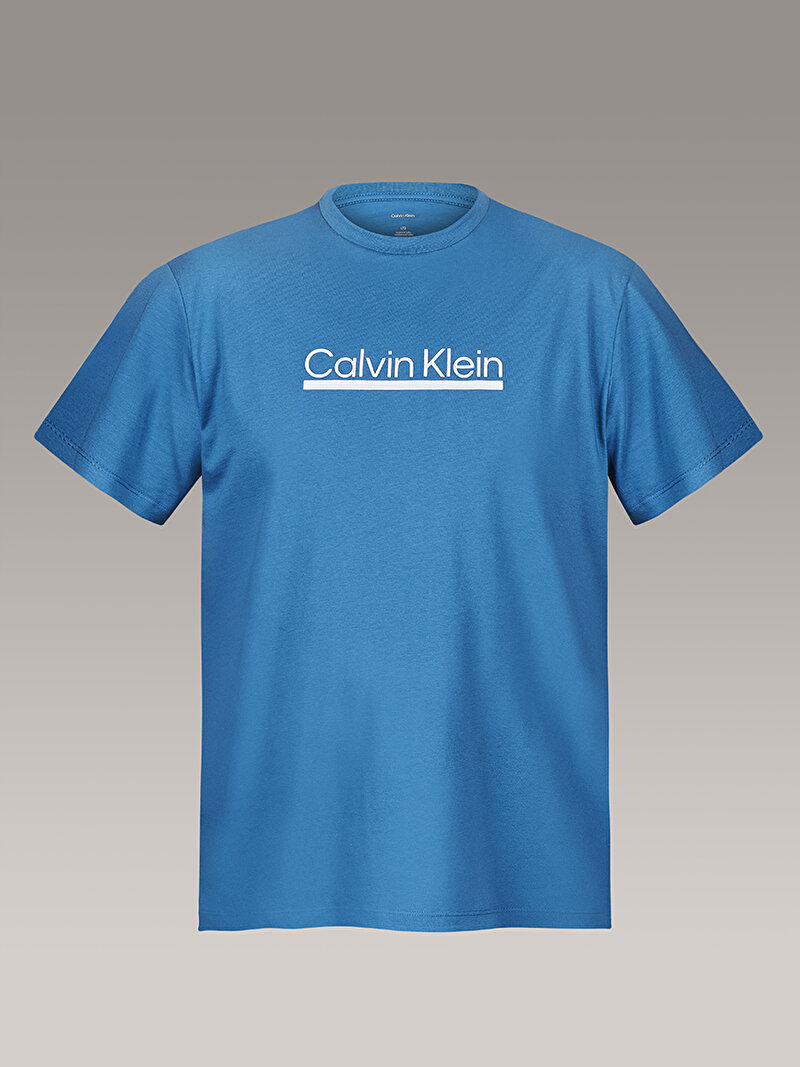 Calvin Klein Mavi Renkli Erkek 30s Eu Sp Outline T-shirt