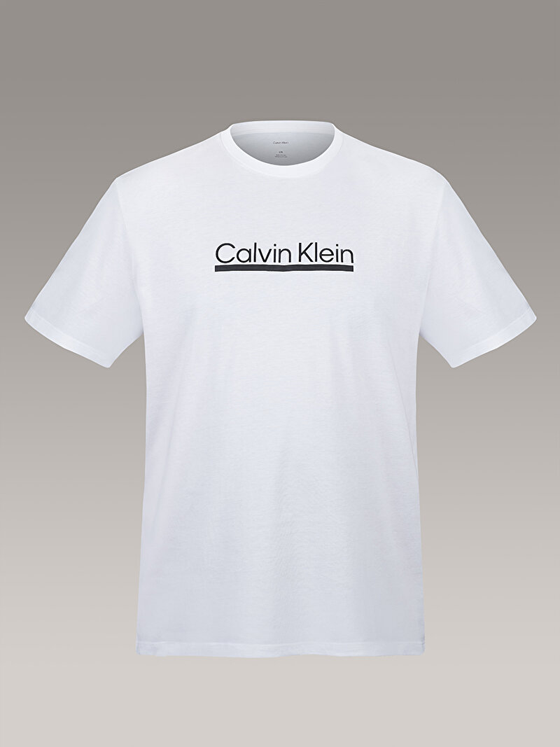 Calvin Klein Beyaz Renkli Erkek 30s Outline T-shirt