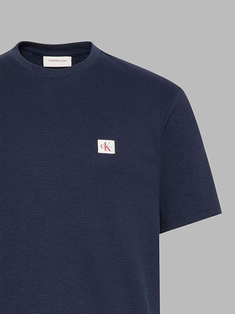 Calvin Klein Lacivert Renkli Erkek Waffle Woven T-shirt