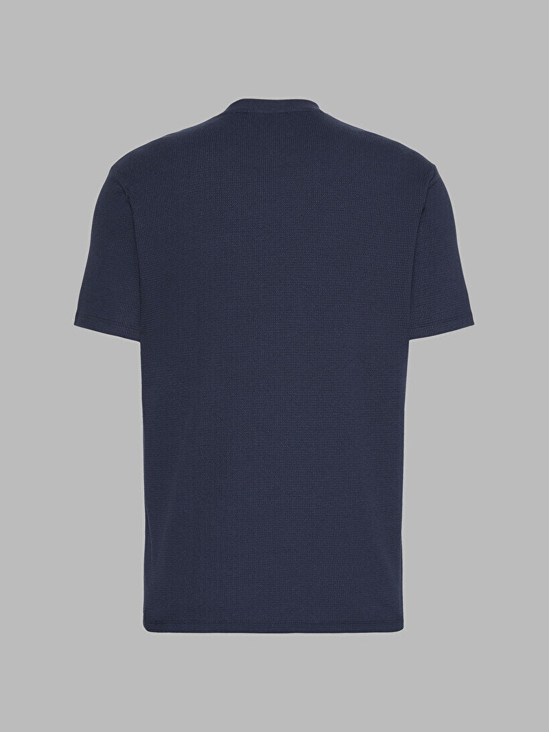 Calvin Klein Lacivert Renkli Erkek Waffle Woven T-shirt