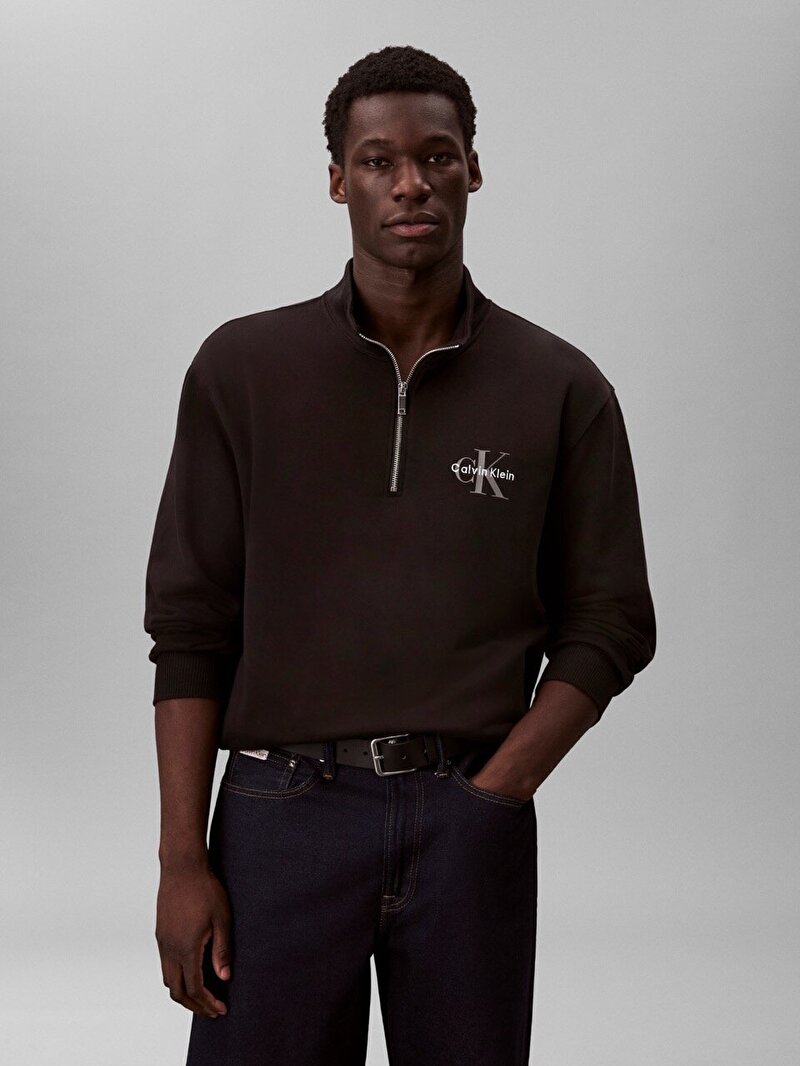 Calvin Klein Siyah Renkli Erkek Eu 350 Terry Sweatshirt