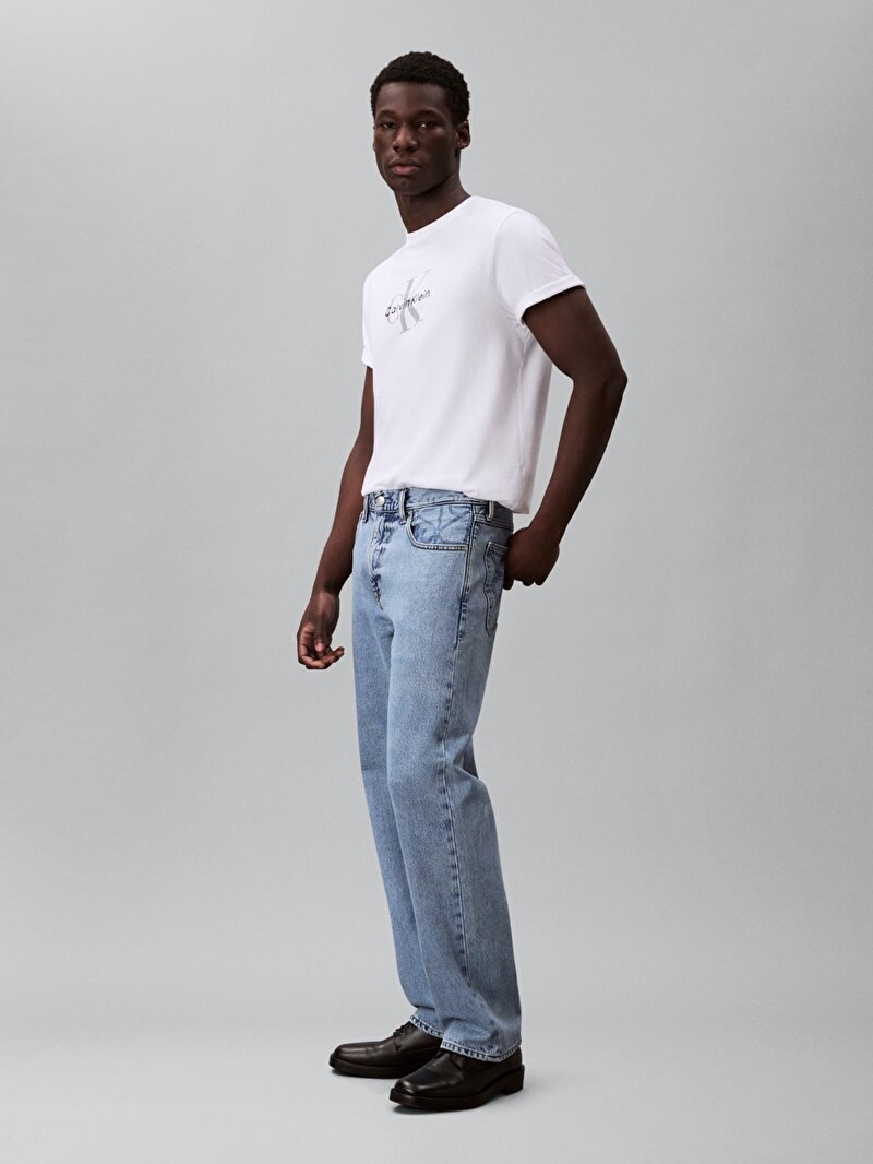 Calvin Klein Mavi Renkli Erkek 90s Straight Jean Pantolon