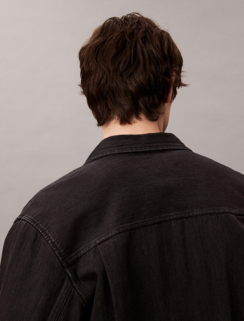 Calvin Klein Gri Renkli Erkek Classic 205 Black Gömlek