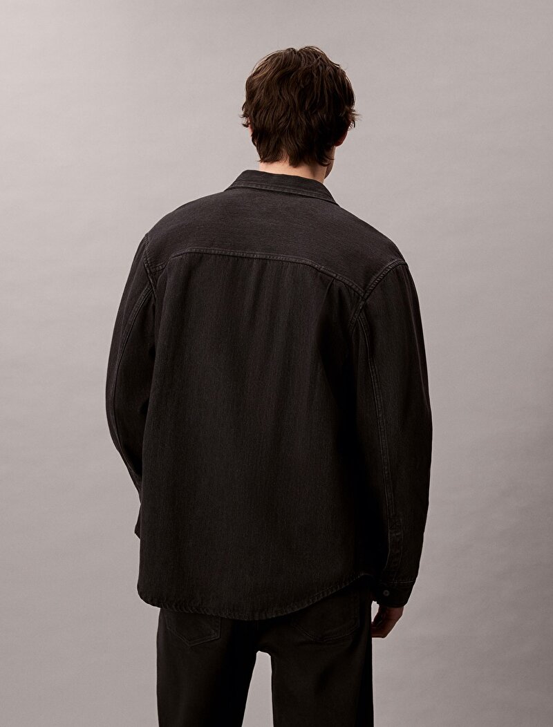 Calvin Klein Gri Renkli Erkek Classic 205 Black Gömlek