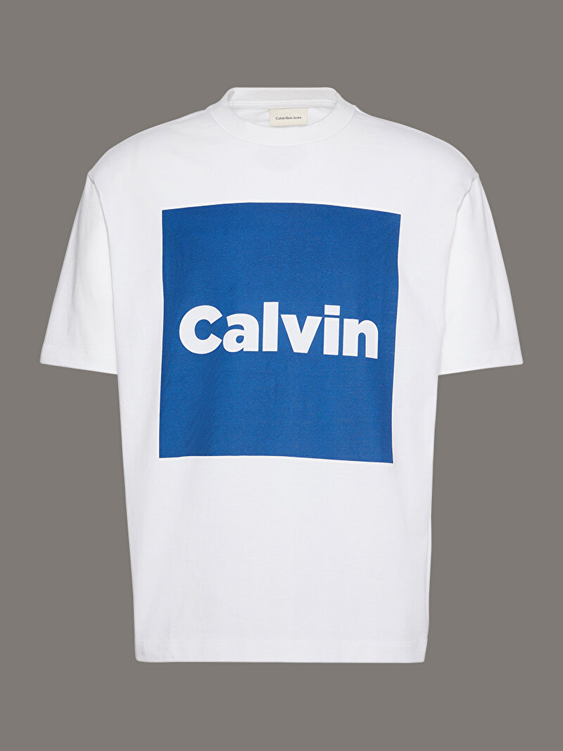 Calvin Klein Beyaz Renkli Erkek 16s Calvin T-shirt