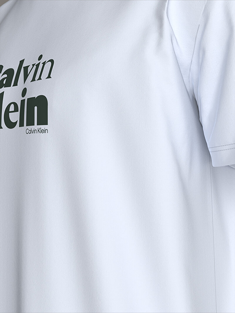 Calvin Klein Beyaz Renkli Erkek 30s Calvin Klein T-shirt