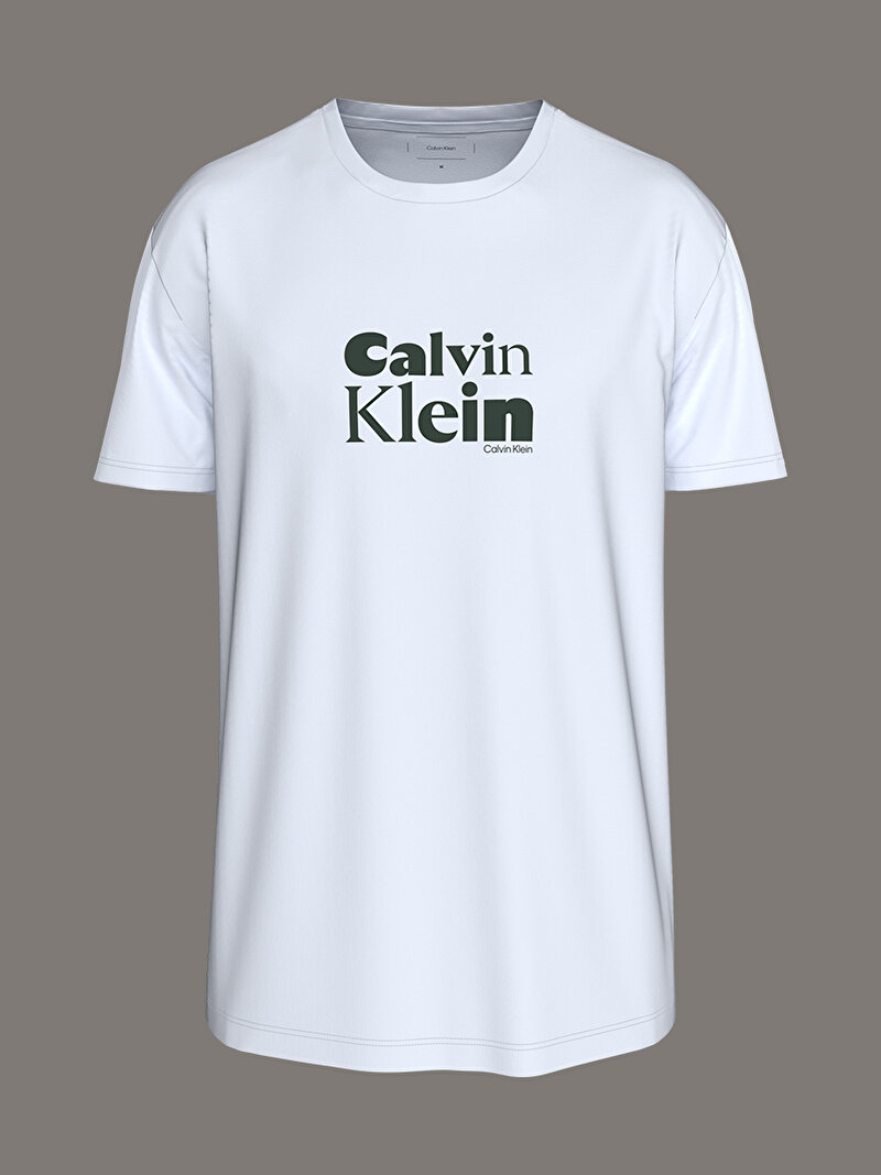 Calvin Klein Beyaz Renkli Erkek 30s Calvin Klein T-shirt