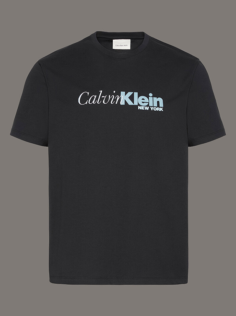 Calvin Klein Siyah Renkli Erkek 20s Calvin T-shirt