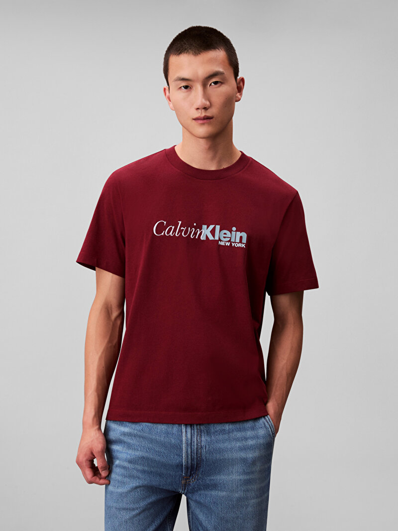 Calvin Klein Kırmızı Renkli Erkek 20s Calvin T-shirt