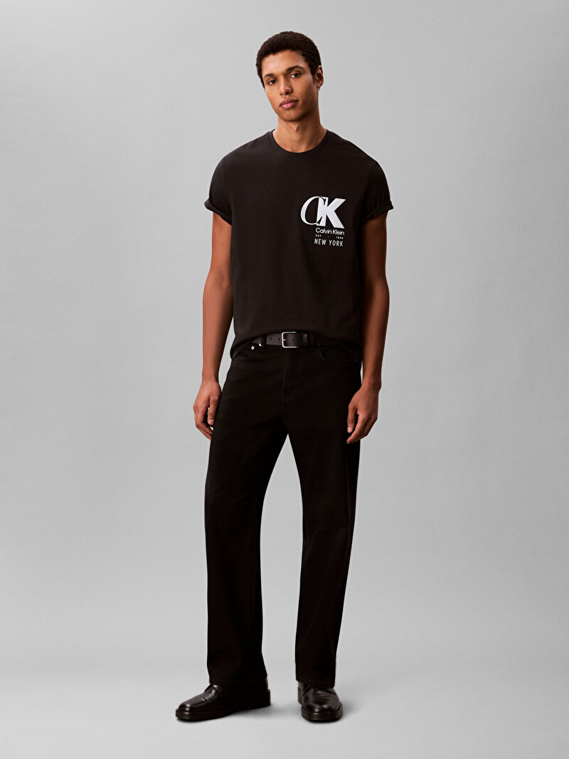 Calvin Klein Siyah Renkli Erkek 20s Calvin T-shirt