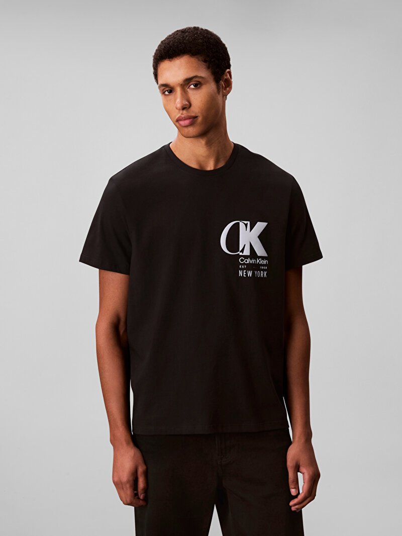 Calvin Klein Siyah Renkli Erkek 20s Calvin T-shirt