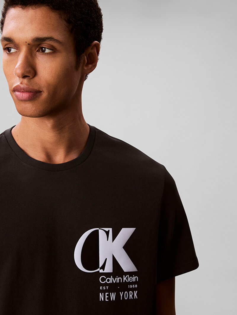 Calvin Klein Siyah Renkli Erkek 20s Calvin T-shirt