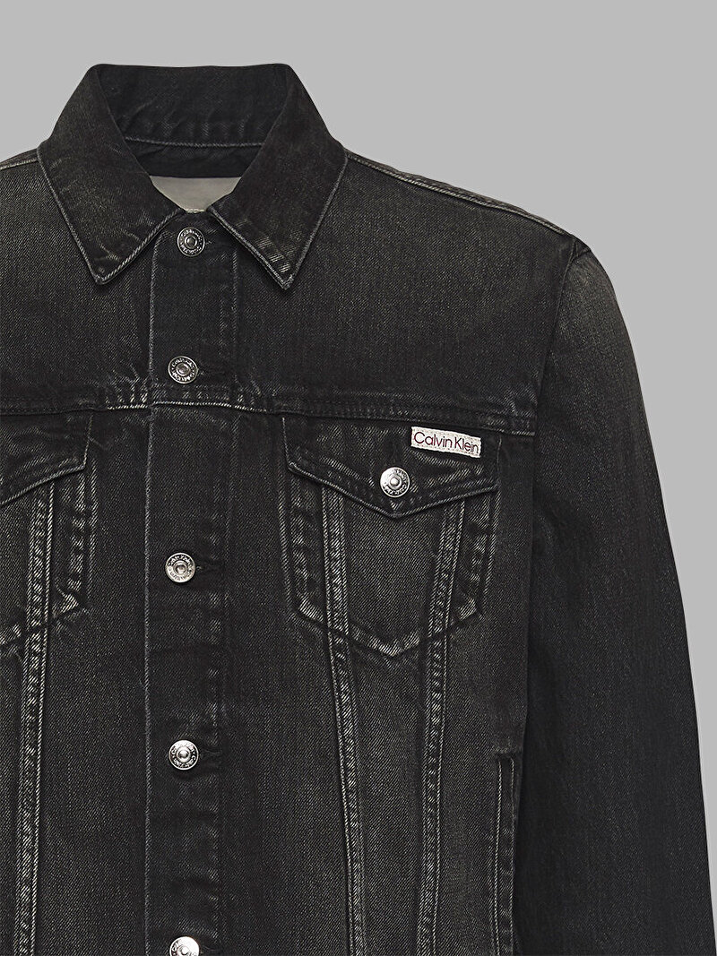 Calvin Klein Siyah Renkli Erkek Klein Black Classic Denim Ceket