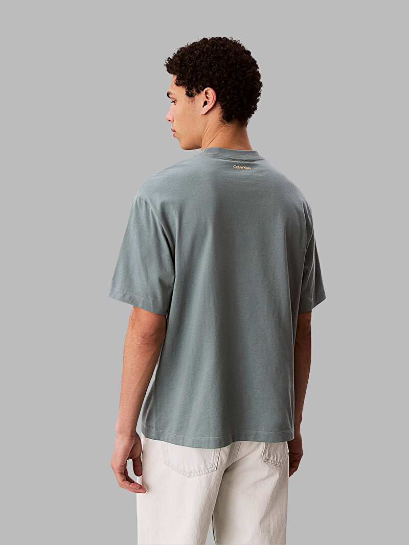 Calvin Klein Yeşil Renkli Erkek 16s Graphic T-shirt
