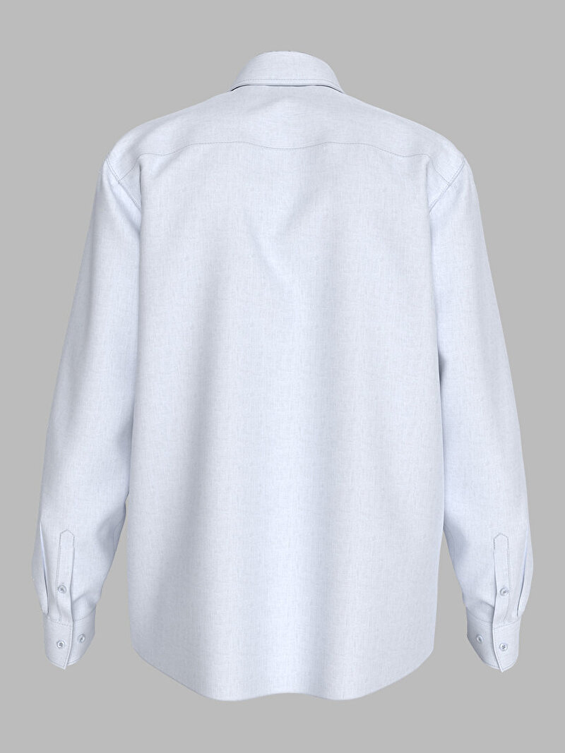 Calvin Klein Beyaz Renkli Erkek Linen Gömlek