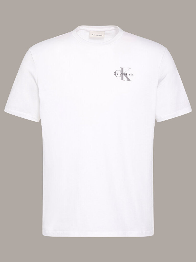Calvin Klein Beyaz Renkli Erkek 30s Classic Micro T-shirt
