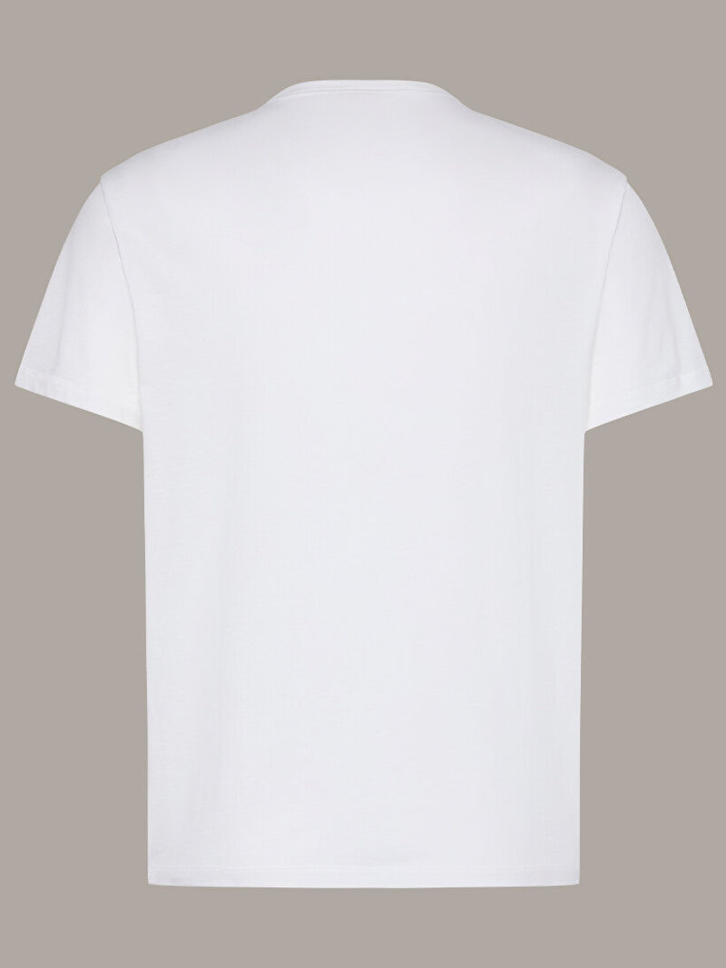 Calvin Klein Beyaz Renkli Erkek 30s Classic Micro T-shirt