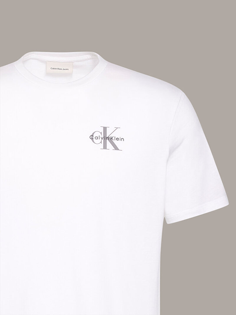 Calvin Klein Beyaz Renkli Erkek 30s Classic Micro T-shirt