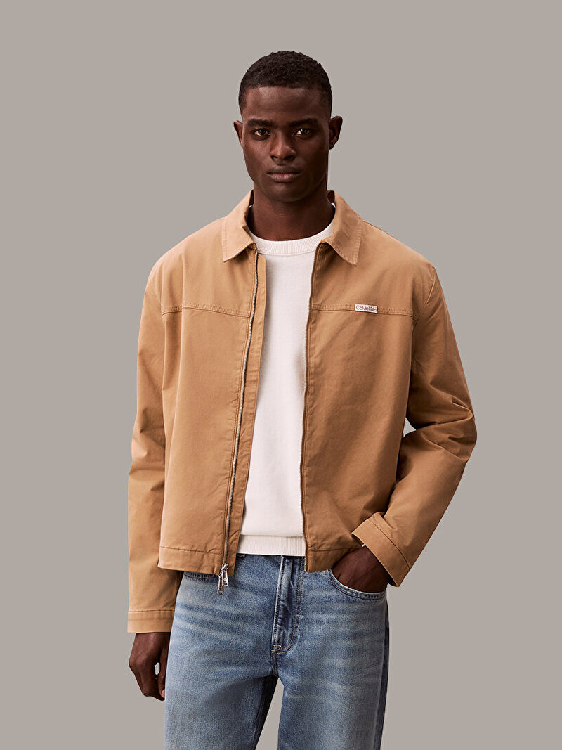 Calvin Klein Kahverengi Renkli Erkek Cotton Ceket