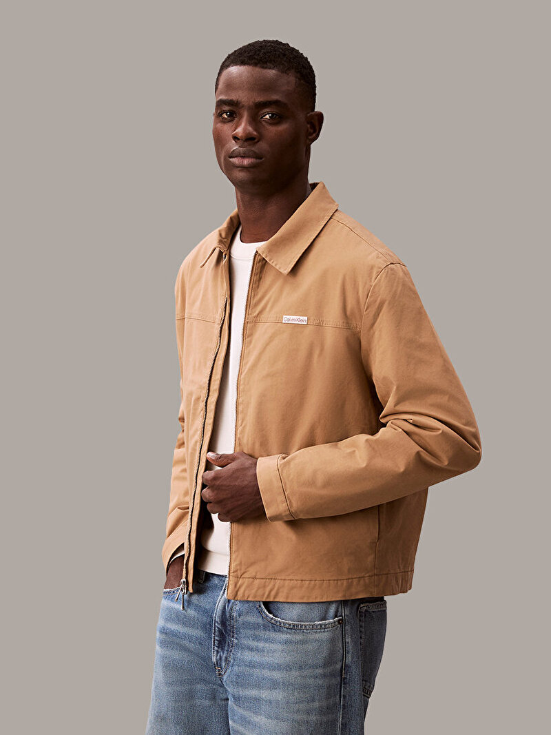 Calvin Klein Kahverengi Renkli Erkek Cotton Ceket