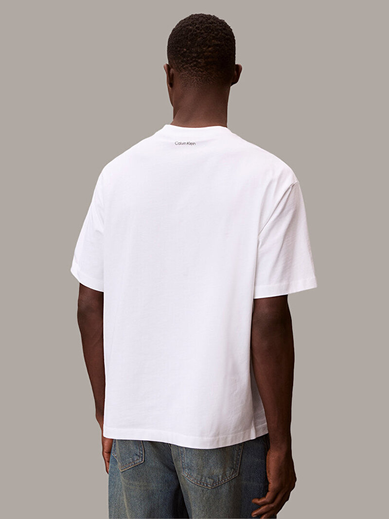 Calvin Klein Beyaz Renkli Erkek 16s Calvin Klein T-shirt