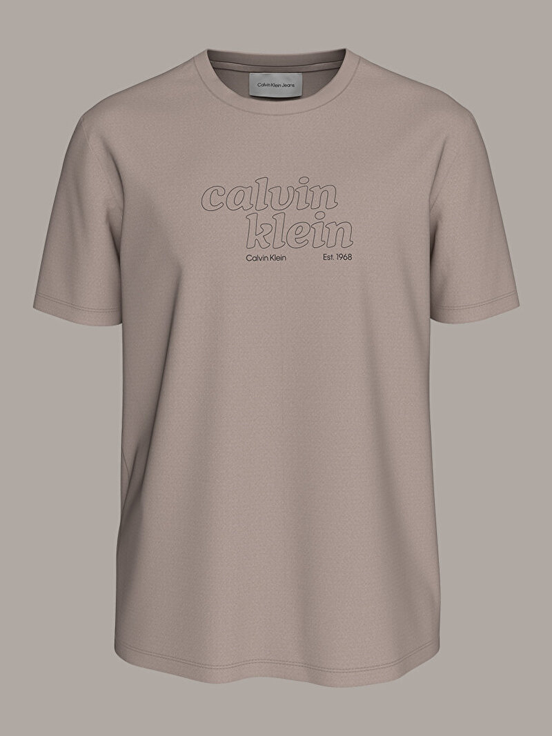Calvin Klein Bej Renkli Erkek 30s T-shirt