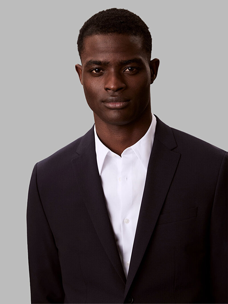 Calvin Klein Lacivert Renkli Erkek Italian Blend Blazer Ceket