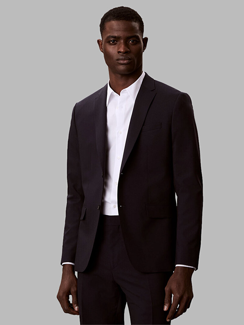 Calvin Klein Lacivert Renkli Erkek Italian Blend Blazer Ceket