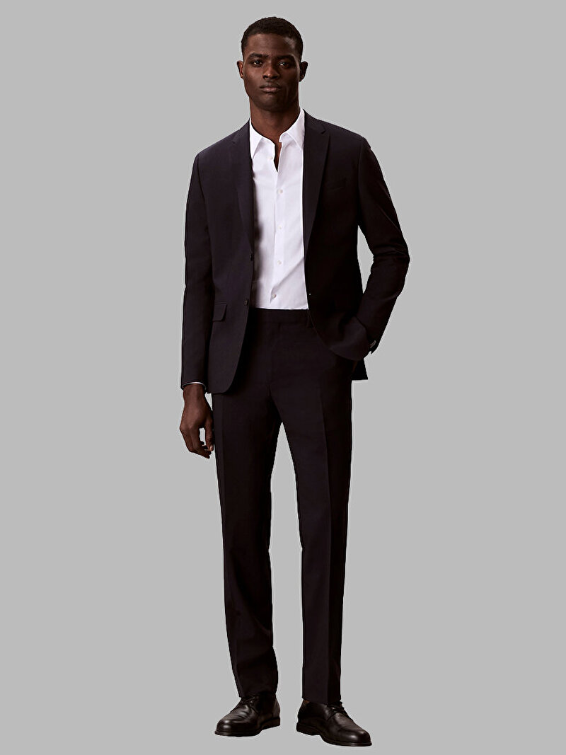 Calvin Klein Lacivert Renkli Erkek Italian Blend Blazer Ceket