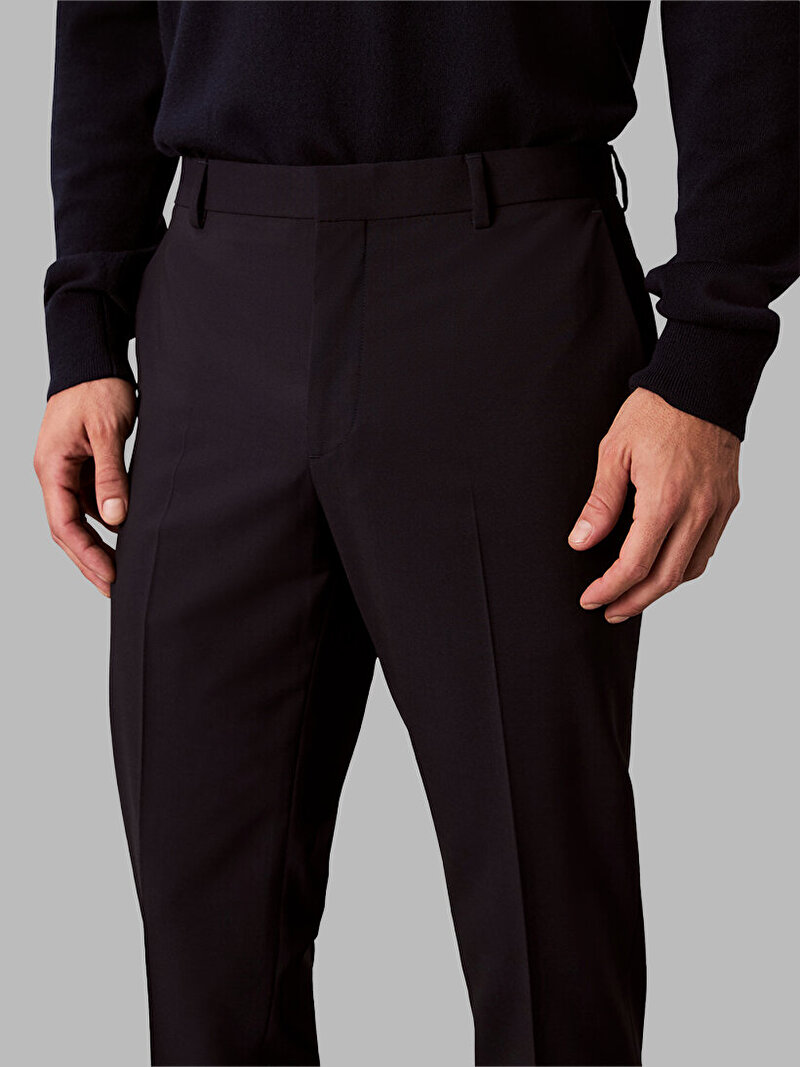 Calvin Klein Lacivert Renkli Erkek Italian Wool Blend Pantolon