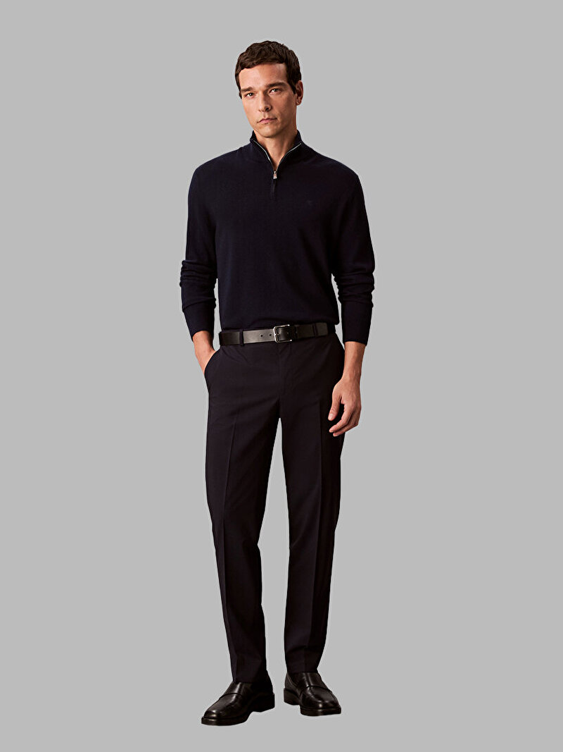 Calvin Klein Lacivert Renkli Erkek Italian Wool Blend Pantolon