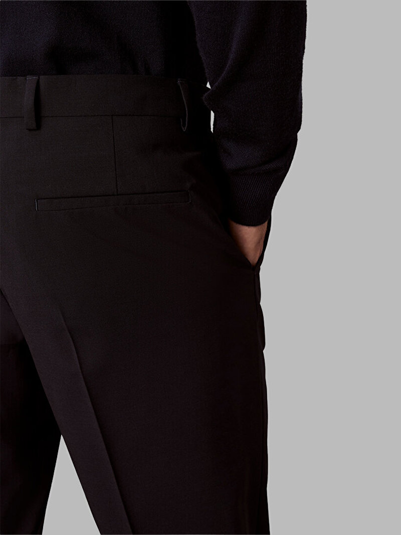 Calvin Klein Lacivert Renkli Erkek Italian Wool Blend Pantolon