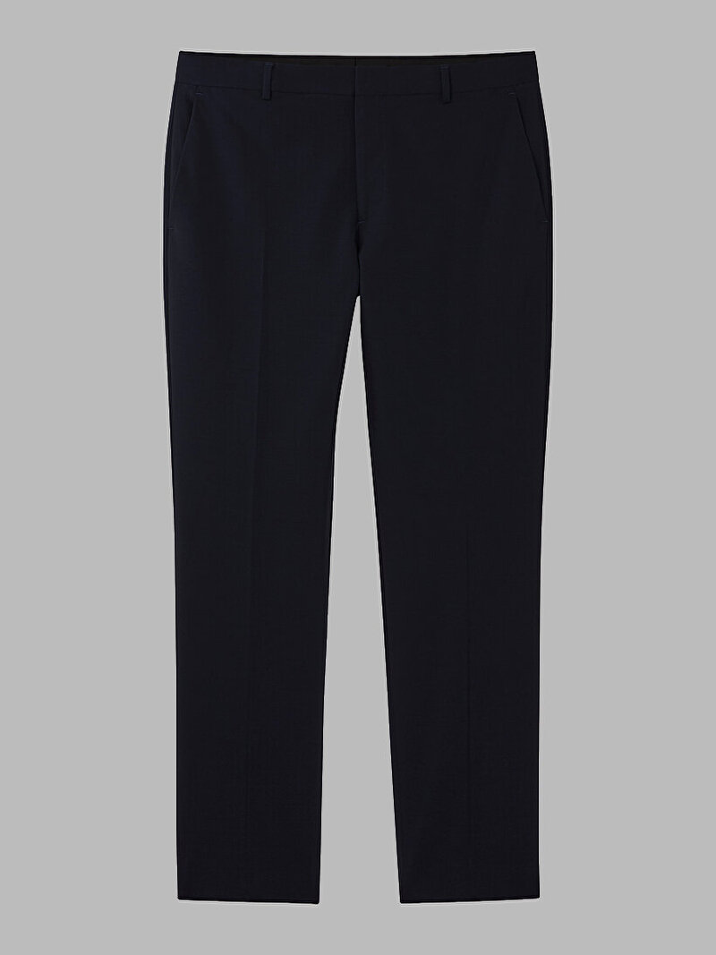 Calvin Klein Lacivert Renkli Erkek Italian Wool Blend Pantolon