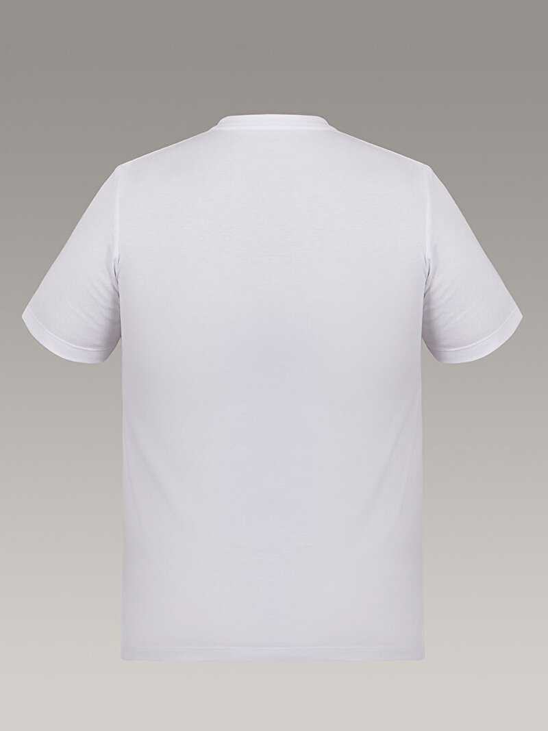 Calvin Klein Beyaz Renkli Erkek 30s Calvin T-shirt