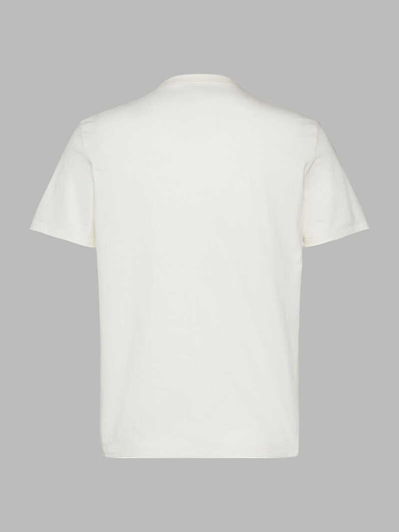 Calvin Klein Beyaz Renkli Erkek 30s Calvin T-shirt