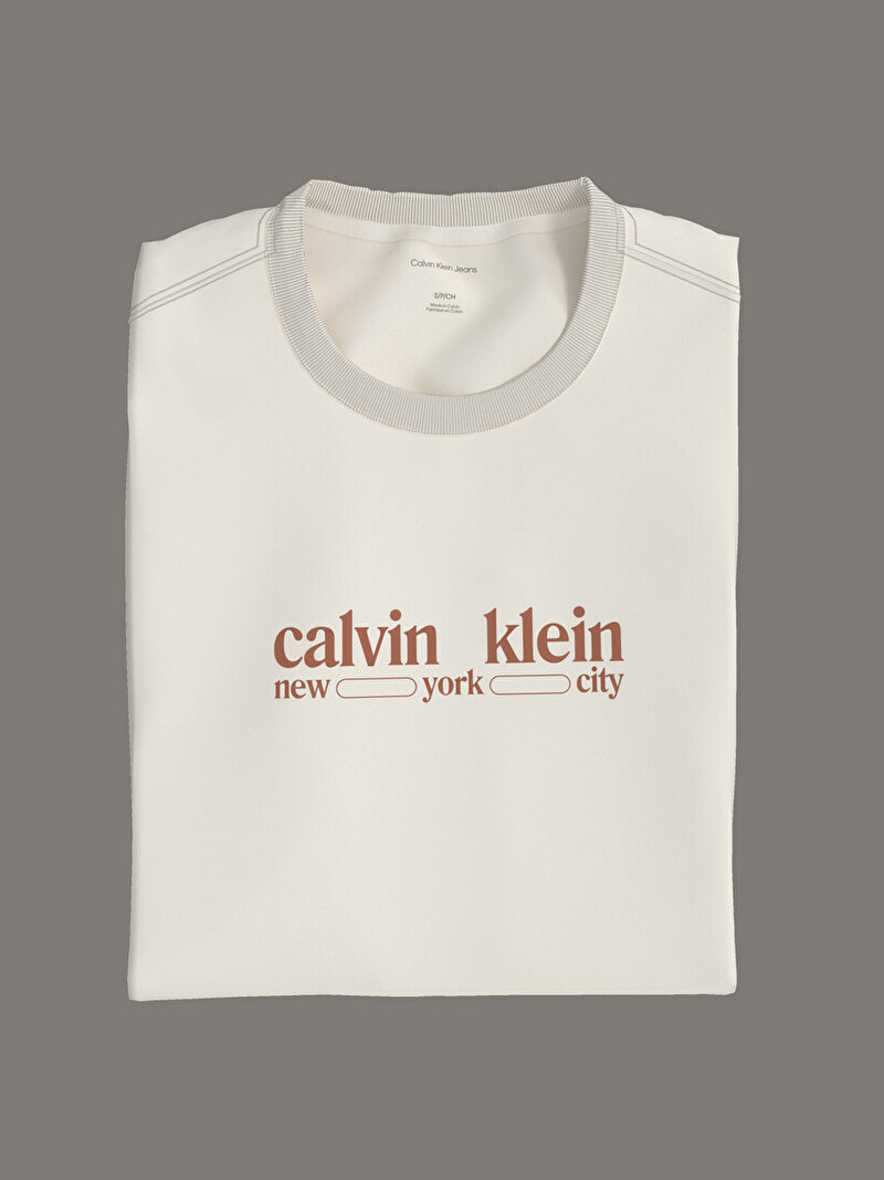 Calvin Klein Beyaz Renkli Erkek 30s T-shirt
