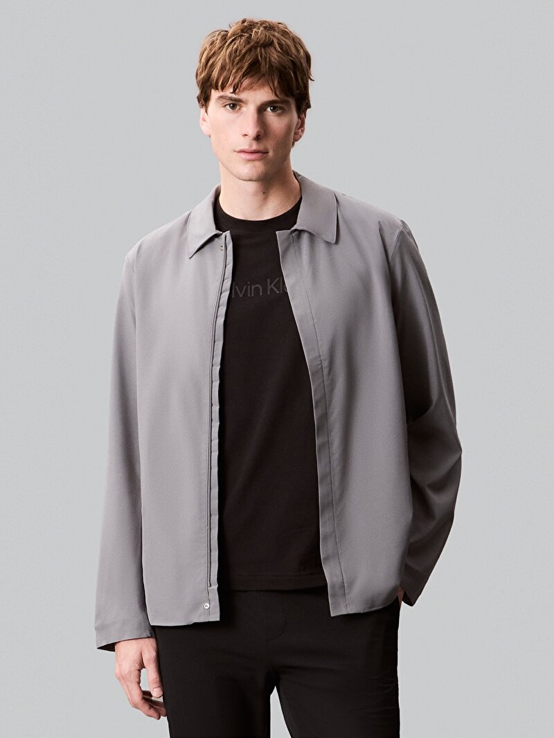 Calvin Klein Gri Renkli Erkek Rüzgarlik Ceket