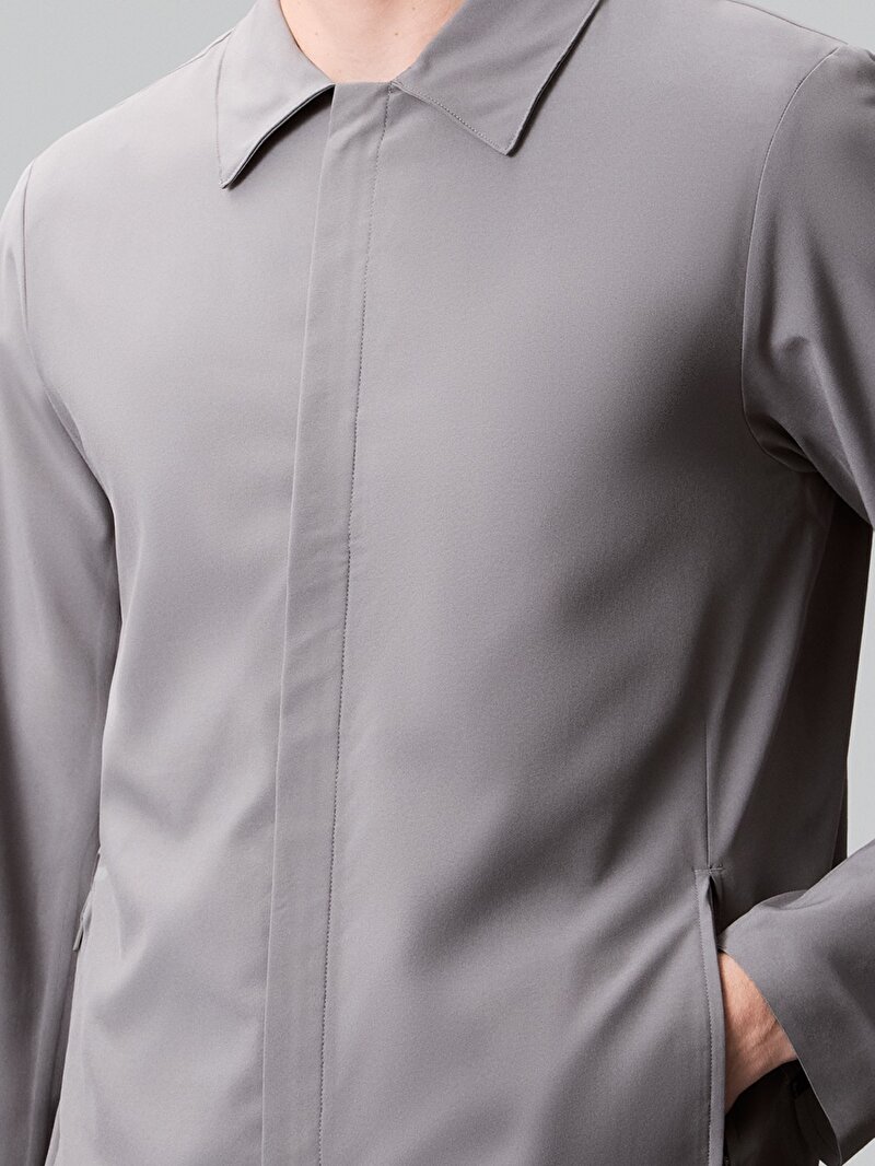 Calvin Klein Gri Renkli Erkek Rüzgarlik Ceket