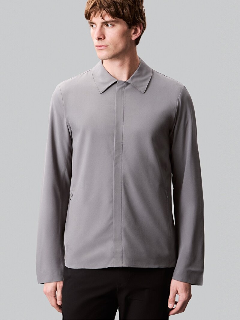 Calvin Klein Gri Renkli Erkek Rüzgarlik Ceket