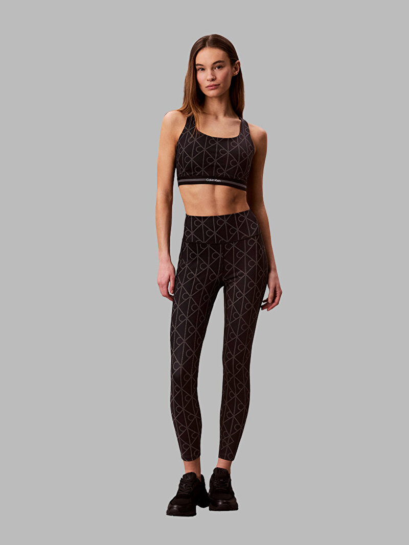 Calvin Klein Siyah Renkli Kadın Icon Sport Printed Tayt